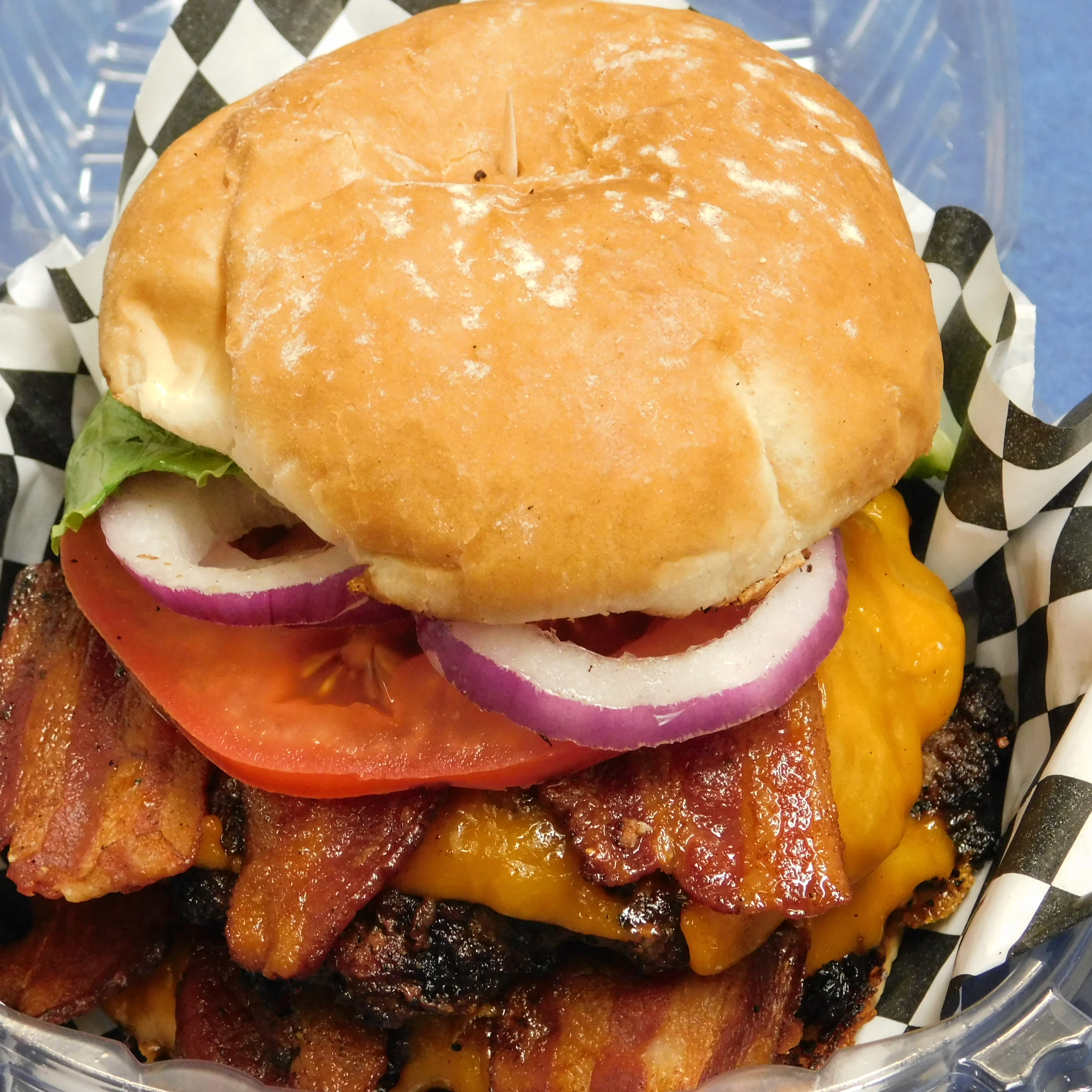 Double Bacon Bouble Burger, 2/3lb Charbroiled Angu